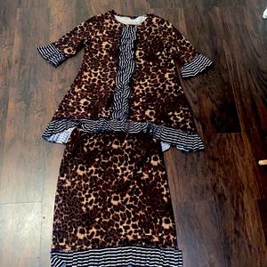 Cheetah and black white striped outfit!